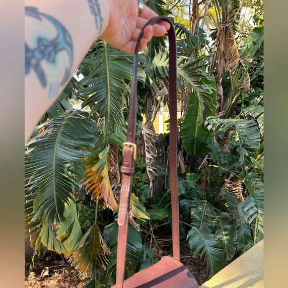 Vintage Coach Emmie Mahogany Brown Leather Crossbody Purse - Picture 11 of 15